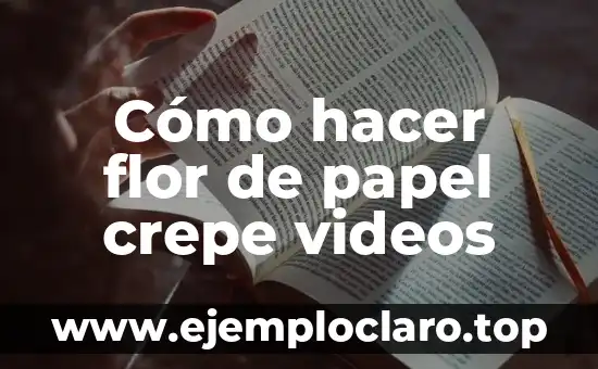 Cómo hacer flor de papel crepe videos