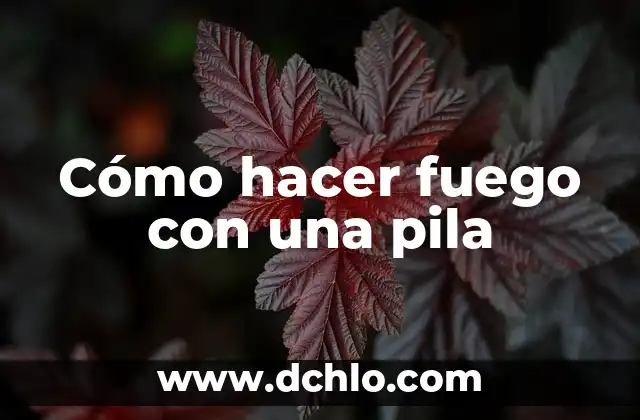 Significado de las Lenguas de Fuego 7 Cómo hacer fuego con una pila