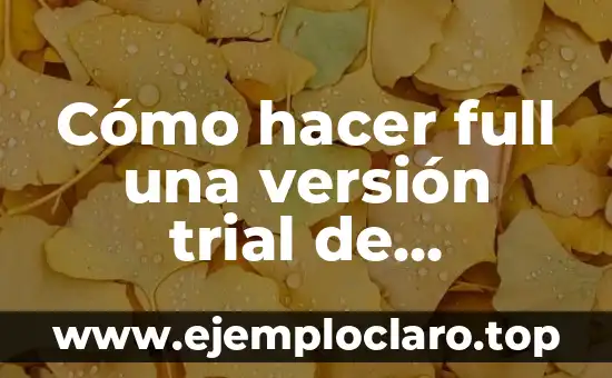 Cómo hacer full una versión trial de Windows 10