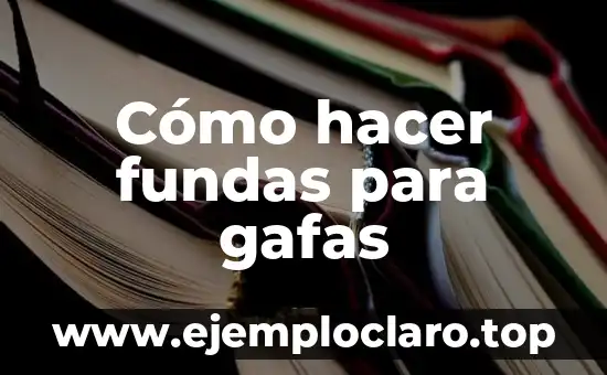 Cómo hacer fundas para gafas