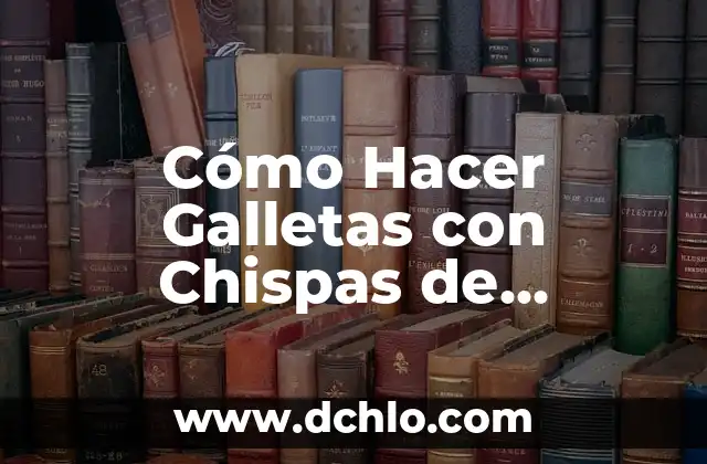 Introducción al Concepto de Chispas del Significado 4 Cómo Hacer Galletas con Chispas de Chocolate