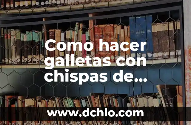 Introducción al Concepto de Chispas del Significado 3 Como hacer galletas con chispas de chocolate sin azúcar morena