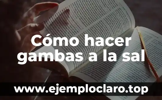 Cómo hacer cloro con agua y sal 6 Cómo hacer gambas a la sal