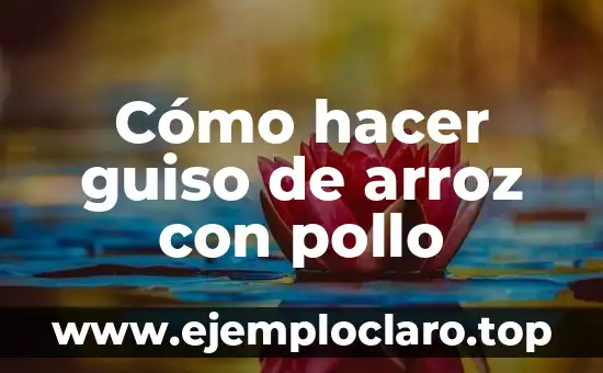 Cómo hacer guiso de arroz con pollo