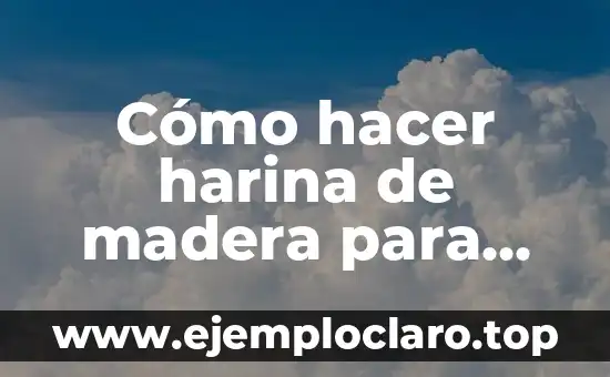 Cómo hacer harina de madera para sahumerios