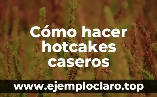 Cómo hacer una leñera 4 Cómo hacer hotcakes caseros