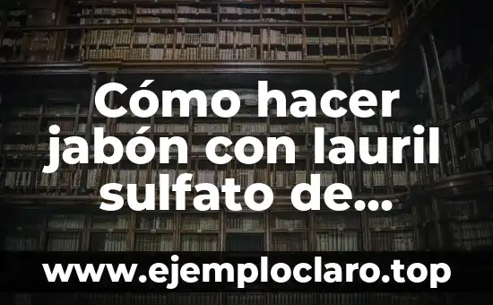 ¿Qué es el Cloruro de Sodio? - Definición, Propiedades y Usos 8 Cómo hacer jabón con lauril sulfato de sodio