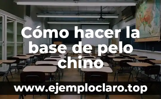 Cómo hacer la base de pelo chino 8 Cómo hacer la base de pelo chino