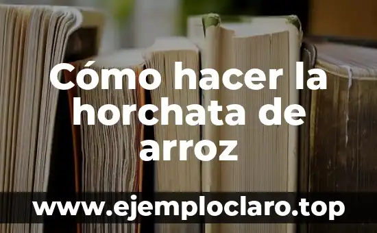 Cómo Hacer Burritos con Arroz 6 Cómo hacer la horchata de arroz