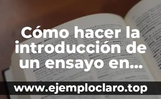 Cómo hacer la introducción de un ensayo en Yahoo