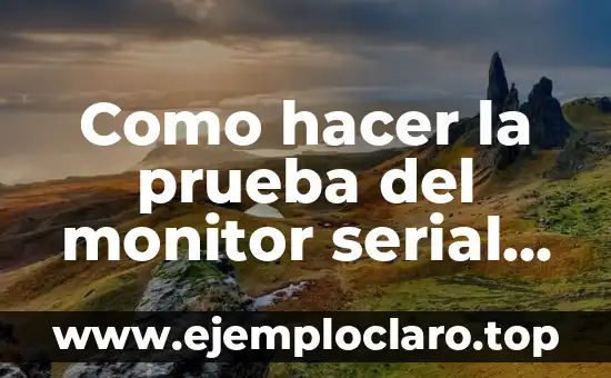 Como hacer la prueba del monitor serial del IDE Arduino
