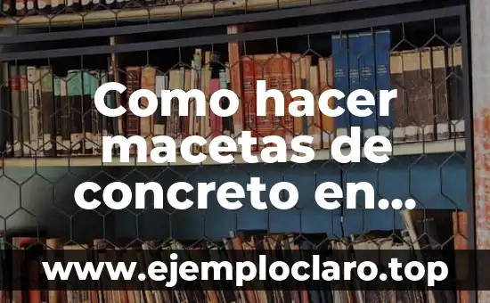 Como hacer macetas de concreto en casa