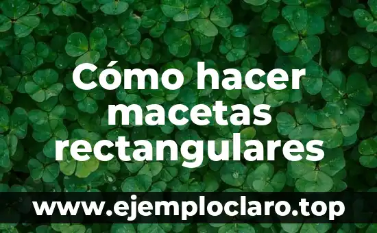 Cómo hacer macetas rectangulares