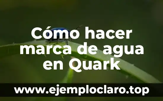 Cómo hacer marca de agua en Quark