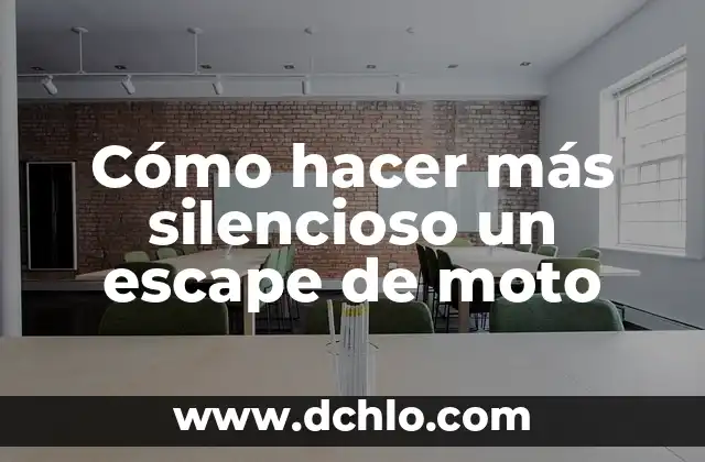 Significado del Manubrio de Moto 4 Cómo hacer más silencioso un escape de moto