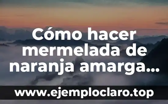 Cómo hacer mermelada de naranja amarga casera