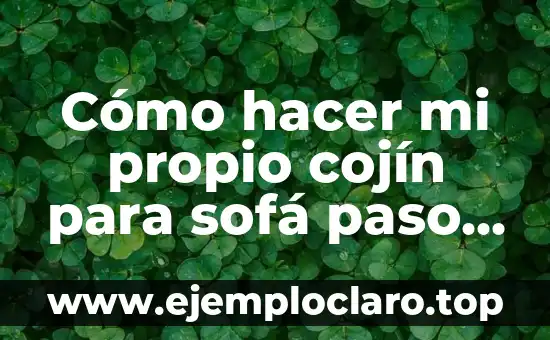 C贸mo hacer que se decida a ser mi novio 3 C贸mo hacer mi propio coj铆n para sof谩 paso a paso