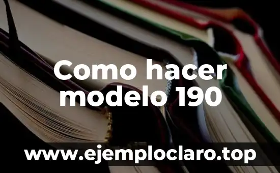 Como hacer modelo 190