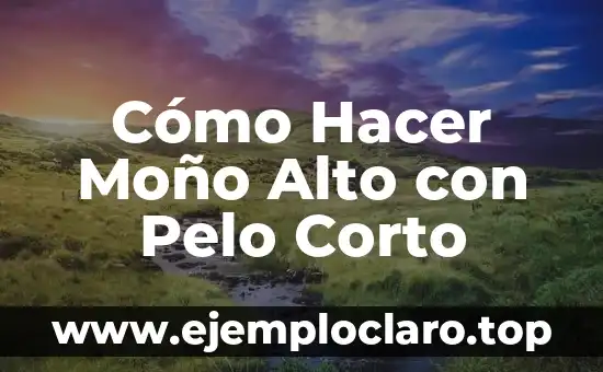 Cómo Hacer Moño Alto con Pelo Corto