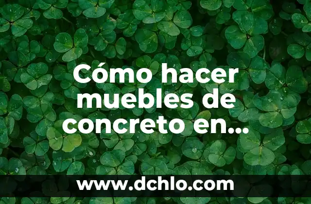 C贸mo hacer un CV para el extranjero 8 C贸mo hacer muebles de concreto en huecos de ladrillo