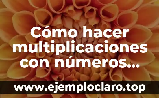 Cómo hacer multiplicaciones con números decimales