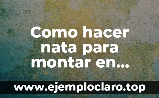 Como hacer nata para montar en Thermomix