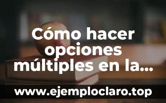Cómo hacer opciones múltiples en la celda de Excel