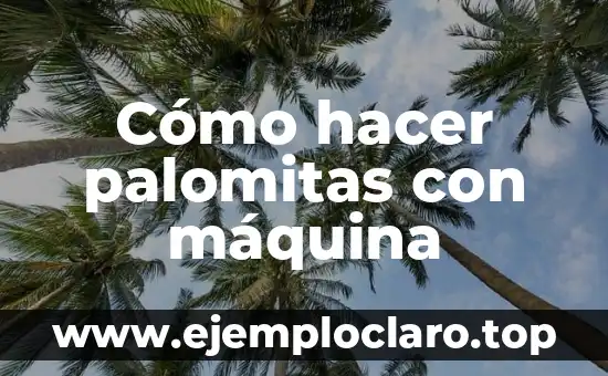 Cómo hacer palomitas con máquina