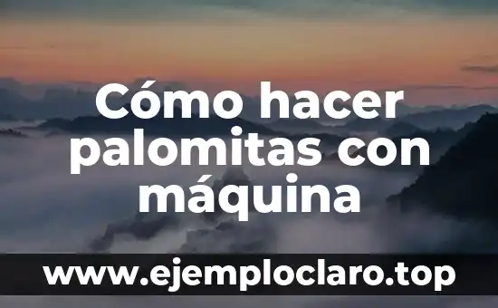 Cómo hacer palomitas con máquina