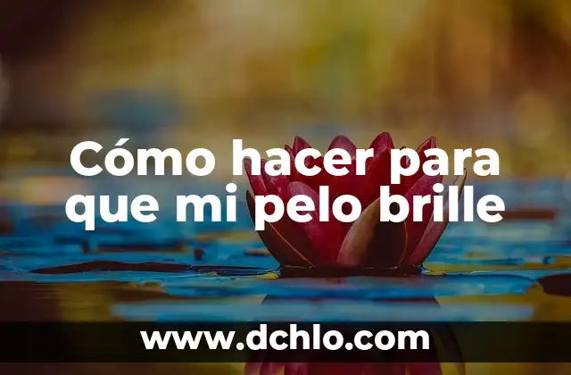 Como Hacer Baño de Color para Sacar Pelo Rojizo 4 Cómo hacer para que mi pelo brille