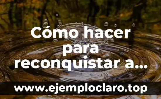 Como hacer que mi ex regrese conmigo sin rogarle 7 Cómo hacer para reconquistar a mi ex