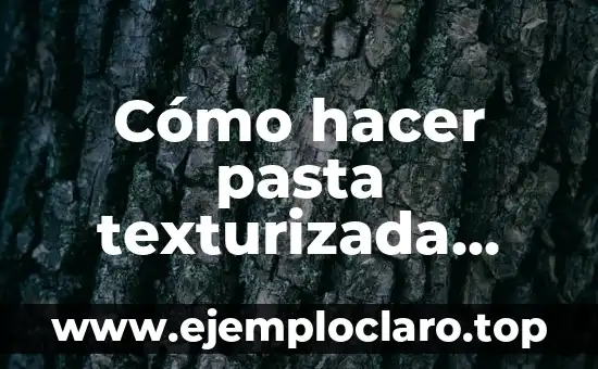Cómo hacer masa de pasta fresca 4 Cómo hacer pasta texturizada para manualidades