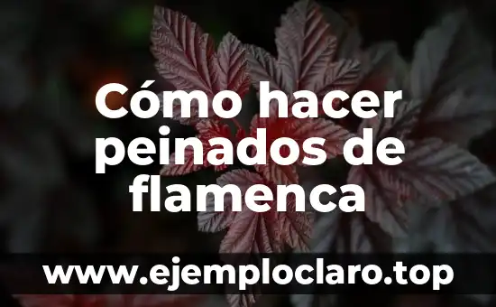 Cómo hacer peinados de flamenca