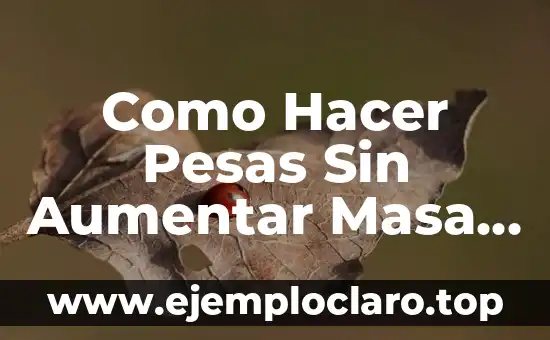 Como Hacer Ejercicio en Casa para Hombres con Pesas 5 Como Hacer Pesas Sin Aumentar Masa Muscular