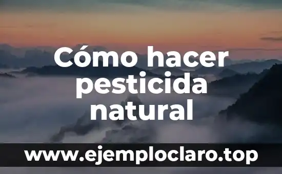 Cómo hacer cera natural para depilar 6 Cómo hacer pesticida natural