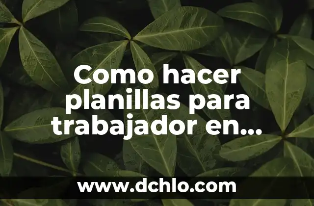 Significado o Concepto de Trabajador 3 Como hacer planillas para trabajador en Access