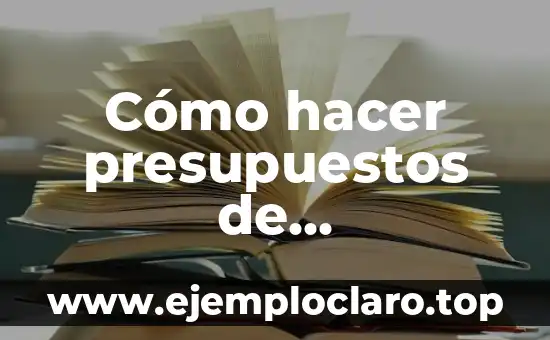 Comunidades Virtuales: Un Nuevo Paradigma Social 3 Cómo hacer presupuestos de mantenimiento comunidades
