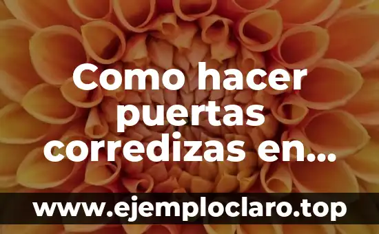 Como hacer puertas corredizas en SketchUp