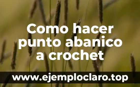 Cómo hacer un abanico tricolor 6 Como hacer punto abanico a crochet