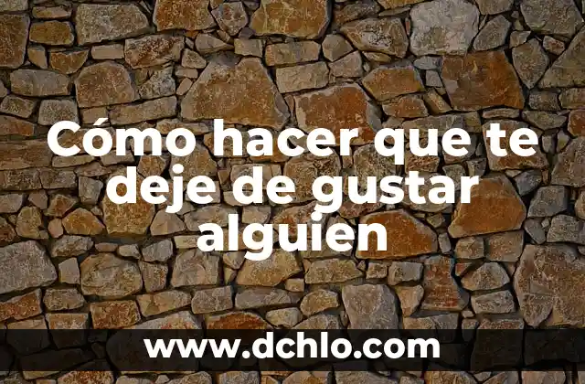 Cómo hacer que deje de ser lenta la computadora 7 Cómo hacer que te deje de gustar alguien