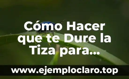 Cómo Hacer que te Dure la Tiza para Cabello