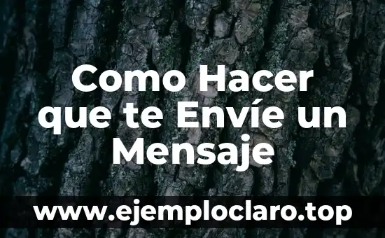Como Hacer que te Envíe un Mensaje