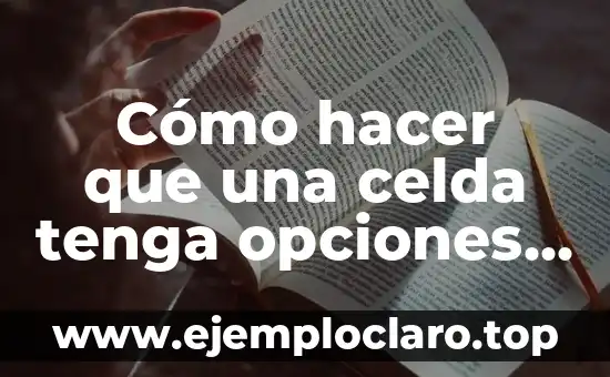 Cómo hacer que una celda tenga opciones y uno elija