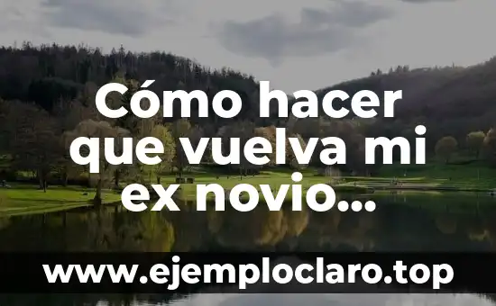 Como hacer que mi ex regrese conmigo sin rogarle 5 Cómo hacer que vuelva mi ex novio conmigo