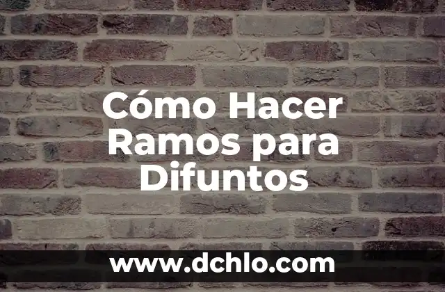 Como Hacer Corona de Flores para Difuntos 5 Cómo Hacer Ramos para Difuntos