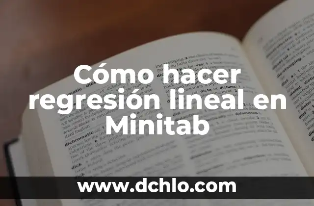 Como hacer interpolación lineal 3 Cómo hacer regresión lineal en Minitab