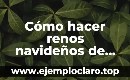 Cómo hacer renos navideños de foami