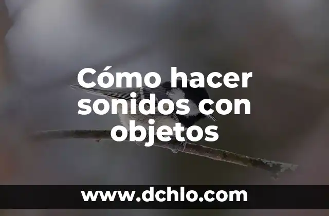 Sonidos y significados de la música tepehua 3 Cómo hacer sonidos con objetos