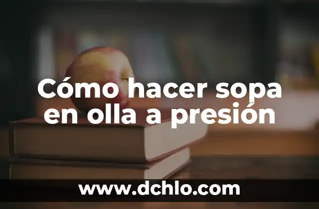 Como Hacer Cojin Maternal Para Dormir 4 Cómo hacer sopa en olla a presión