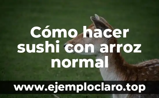 Cómo hacer sushi con arroz normal